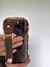 特雷索 蘋果16promax手機(jī)殼iphone15pro保護(hù)套彩繪硅膠外殼減震防摔個性皮紋腕帶時尚女款 【波浪棕色豹紋+皮質(zhì)腕帶】 iPhone15Pro Max 曬單實拍圖