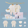 啟芽（YAUP）嬰兒禮盒衣服男女寶寶套裝滿(mǎn)月禮物新生兒用品剛出生棉服送禮秋冬 提花款棉服淡雅黃A款 59cm （0-3個(gè)月） 曬單實(shí)拍圖