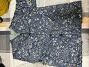 木吻純棉花手工棉衣服女士棉襖棉褲套裝中老媽年人媽外穿加厚保暖冬季 藍碎花 2XL推薦152~170CM體110~125斤 曬單實(shí)拍圖