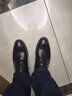 巴圖騰男士皮鞋真皮正裝商務(wù)內增高軟底大碼4647青年新郎結婚鞋子男春季 四季款黑色2601 41 曬單實(shí)拍圖