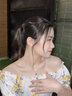 半粒仿和田玉鎖骨鏈女士銀吊墜轉(zhuǎn)運(yùn)珠七夕情人節(jié)生日禮物送女友老婆 轉(zhuǎn)運(yùn)珠項(xiàng)鏈(禮盒款1條） 曬單實(shí)拍圖