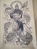 南歐世爵（Nou?Knight） 防水紋身貼紙男關(guān)公關(guān)二爺花臂紋身貼關(guān)羽花臂紋身貼關(guān)公踏線條 黑關(guān)羽 1張 曬單實拍圖