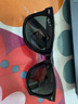 RayBan雷朋太陽鏡墨鏡徒步旅行者方形舒適男女款開車偏光太陽鏡0RB2140F 偏光款901/58黑框綠色尺寸52 曬單實(shí)拍圖