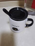 星彬果喝水杯子陶瓷杯帶蓋帶勺子女生夏家用茶杯辦公室有蓋馬克杯咖啡杯 大肚杯黑色鯨魚+蓋+勺 1個 400ml 曬單實拍圖