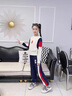 碧彩雅童裝女童秋裝套裝新款兒童服裝女衛(wèi)衣長褲大童女孩衣服秋冬兩件套 女童套裝白色加絨 150(建議140-150cm重62-80斤) 曬單實拍圖