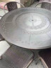 梵派（FAPOLITE）戶外桌椅室外鐵藝鋁合金燒烤桌戶外庭院花園防雨碳電烤桌火鍋桌椅 波爾多6椅+120CM碳烤圓桌 曬單實拍圖