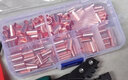 GEIYURIC GT紫銅連接管接線端子電線電纜快速接線神器銅管對(duì)接并線接頭 銅管500只盒裝+熱縮管+鉗子 曬單實(shí)拍圖