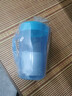 貝合 塑料家用冷水壺韓式大容量涼水壺豆漿果汁花茶壺帶蓋涼水杯便攜 藍色 曬單實(shí)拍圖