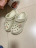 卡駱馳（CROCS）洞洞鞋女鞋夏季新款運動(dòng)拖鞋厚底光輪Clog透氣高跟鞋涼鞋女 207988-2Y2/光輪/骨白色 37-38 (230mm) 曬單實(shí)拍圖