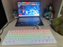 艾石头 FE 87 铁系列 机械键盘 87键游戏键盘 大键热插拔 全键无冲 幻彩版 白色 红轴 实拍图