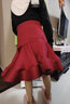 艾舞戈拉丁舞服裝女童舞蹈服套裝少兒表演練功服比賽服女孩拉丁舞裙 黑色連體服+酒紅魚尾裙（長袖） 120 (身高120-130cm) 曬單實拍圖