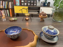 洛湘景德鎮(zhèn)蓋碗仿古青花山水老陶泥泡茶碗大號敬茶碗長輩實用高端禮品 曬單實拍圖