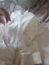 尚濤（SHANGTAO）冰絲休閑褲女窄版闊腿褲女春夏季女裝薄款高腰寬松直筒拖地長(cháng)褲子 綠色+杏色 3XL 建議135-150斤 曬單實(shí)拍圖