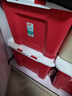 禧天龍加厚衣物塑料收納箱玩具整理箱雜物儲物箱大號 49L玫紅色3個裝 曬單實拍圖