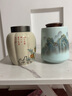 百貝 草木灰茶罐密封罐金屬蓋茶罐 家用大中號(hào)普洱存茶合密封防潮罐 石榴【南瓜款】中號(hào) 曬單實(shí)拍圖