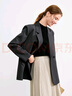 百圖betu女裝秋季新款西裝翻領(lǐng)時髦百搭廓形西裝西服外套2408T59 炭灰 XS 曬單實(shí)拍圖