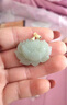喜玉枝蓮花吊墜和田玉玉石玉墜士玉項(xiàng)母親愛(ài)人生日禮物 和田玉蓮花吊墜 【925銀鏈款】 曬單實(shí)拍圖