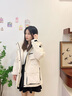 鴨鴨（YAYA）佟麗婭同款城市輕戶外沖鋒羽絨服女短款冬新款收腰撞色派克服外套 酒紅色 M 160/84A 曬單實拍圖