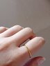 百泰首飾（BATAR JEWELLERY）生日禮物黃金戒指女足金尾戒素圈光面指圈女戒5G亮面金條 10號(hào)【約0.5g-0.6g】 曬單實(shí)拍圖