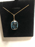 GEM STONE KING瑞士藍托帕石項鏈女14K金10克拉單顆簡(jiǎn)約毛衣鏈送女友情人節禮物 曬單實(shí)拍圖
