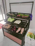 敏極 水果貨架超市蔬菜貨架鋼制水果展示架三層水果蔬菜架 單面120*78*177cm配6個(gè)黑網(wǎng)框 曬單實(shí)拍圖