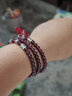 百老石 7A天然石榴石手鏈 酒紅石榴石s925魅狐貍櫻桃葫蘆三圈手鏈 5mm三圈石榴石（s925福祿葫蘆） 曬單實(shí)拍圖