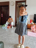 金日滿女童套裝夏季學(xué)院風(fēng)2024新款寬松透氣女孩JK制服洋氣百褶裙襯衫 領(lǐng)帶襯衫百褶裙套裝[送領(lǐng)帶] 130cm 曬單實(shí)拍圖