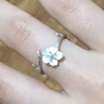 花芽情侶戒指雪櫻對戒一對開(kāi)口尾戒花朵冷淡風(fēng)圣誕節送女朋友閨蜜禮物 雪櫻女戒 曬單實(shí)拍圖