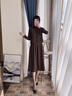 皮爾卡丹（pierre cardin）紅色連衣裙女春秋2023新款喜婆婆婚宴婚禮服母親結婚兩件套套裝裝 胭脂紅 M 曬單實(shí)拍圖