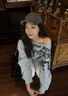 沐霓 美式斜肩衛(wèi)衣女 春夏秋季女裝T恤長(zhǎng)袖寬松慵懶風(fēng)辣妹一字領(lǐng)上衣 斜領(lǐng)露肩衛(wèi)衣【灰色95-135斤】 曬單實(shí)拍圖