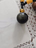 萬(wàn)宗雙金眼18-20-22-25mm金曜石單珠吊墜男女黑曜石水晶配珠佛珠散珠 單珠直徑22mm 曬單實(shí)拍圖