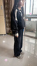 女童褲子兒童秋冬2025新款款女中大童牛仔長(cháng)褲女孩秋季兒童闊腿褲 做舊黑 160cm 曬單實(shí)拍圖