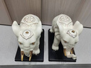 陶瓷大象擺件一對風(fēng)水招財特大號白瓷器吸水吸財小象輕奢客廳裝飾 小號-白瓷描金款1對 曬單實(shí)拍圖