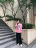 婧麒孕婦褲子春秋夏季外穿休閑托腹褲薄款九分孕婦裝闊腿褲 百搭黑色【雪紡質(zhì)感】 L 曬單實(shí)拍圖
