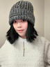 韞舜灰色針織毛線(xiàn)帽子男士大頭圍顯臉小女粗針織保暖冷帽秋冬季2025新 毛線(xiàn)帽男款灰色 曬單實(shí)拍圖