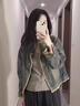 SLLAVIF品牌時(shí)尚2025春新款毛邊設計感水洗牛仔外套女短款小個(gè)子夾克上衣 藍色牛仔上衣 S 95斤以下 曬單實(shí)拍圖