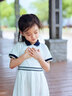 可可鴨（QQ DUCK）童裝女童連衣裙兒童裙子學(xué)院JK裙青少年衣服經(jīng)典校園白色；120 曬單實(shí)拍圖