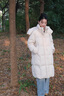 坦博爾【高充絨鵝絨】羽絨服女中長(cháng)款脫卸帽秋冬保暖外套TBF530858D 知春米 S (160) 曬單實(shí)拍圖