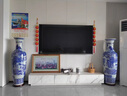 鎏銘陶瓷器大號落地花瓶青花瓷山水圖中式酒店客廳裝飾擺件插花 46cm青花山水一個 送底座 曬單實拍圖