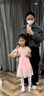 三沙（Sansha）兒童舞蹈裙 少女芭蕾舞練功服短袖蕾絲舞服連體裙 淺粉色 XL  曬單實(shí)拍圖