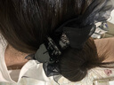 去有風(fēng)的地方劉亦菲同款丸子頭抓夾女秋冬發(fā)夾盤發(fā)神器低馬尾頭飾 黑色蝴蝶結(jié)水鉆抓夾 曬單實(shí)拍圖
