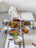 三淺（SANQ）原創(chuàng)小伙伴們景德鎮(zhèn)青花餐具套裝菜陶瓷碗大盤子 飯碗禮物 四人食套裝 曬單實(shí)拍圖