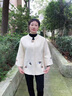 羅蒙（ROMON）媽媽裝2024新款外套洋氣風(fēng)衣40歲50中老年女裝春秋呢子短款大衣 米白色【外套】 L （建議105-120斤） 曬單實(shí)拍圖