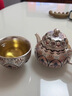 傳承令999真銀茶具套裝一壺兩杯手工鎏銀鳳鳴壺泡茶壺銀茶杯高檔禮盒裝 荷韻鳳鳴套裝（一壺兩杯） 曬單實(shí)拍圖