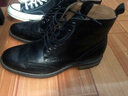 德賽布洛克雕花皮鞋商務(wù)英倫風(fēng)正裝皮靴男真皮靴子高幫馬丁靴短靴 DS816301HL黑色【春秋款】 【帶拉鏈】 43 曬單實(shí)拍圖