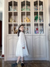 IVY HOUSE常春藤兒童裝女童2023年秋季新款  新國風(fēng)絨面氣質(zhì)蕾絲仙氣連衣裙 米白 120cm 曬單實(shí)拍圖