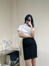 伊婭莎職業(yè)白襯衫女短袖夏季棉商務(wù)面試正裝襯衣修身顯瘦工作服白領(lǐng)工裝 1520明扣芳領(lǐng)白色短袖 M 建議90-100斤 曬單實(shí)拍圖