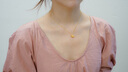 萊紳通靈足金項鏈女士花絲葫蘆黃金吊墜生日禮物送女友 足金項鏈（約3.67克多退少補） 曬單實拍圖