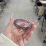伊夢(mèng)嬌紫羅蘭手鐲瑪瑙手鐲女款手鐲冰種玉鐲子紫冰透玉髓晴水圓鐲女禮物  52mm 曬單實(shí)拍圖