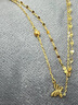 中國黃金（CHINA GOLD）足金雙層蝴蝶黃金手鏈女款金珠莫比烏斯手飾情人節(jié)生日禮物送女友 【今/次日達(dá)】玫瑰禮盒+雙層蝴蝶手鏈 約2.1g 曬單實(shí)拍圖